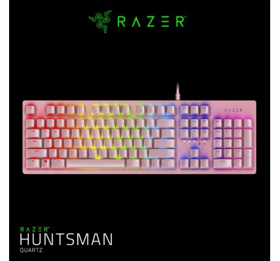 RAZER HUNTSMAN (KEYBOARD) QUARTZ PINK 2 Y.